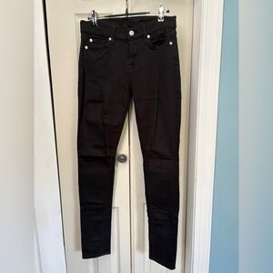 7 For All Mankind Gwenevere Black Skinny Jeans Size 26